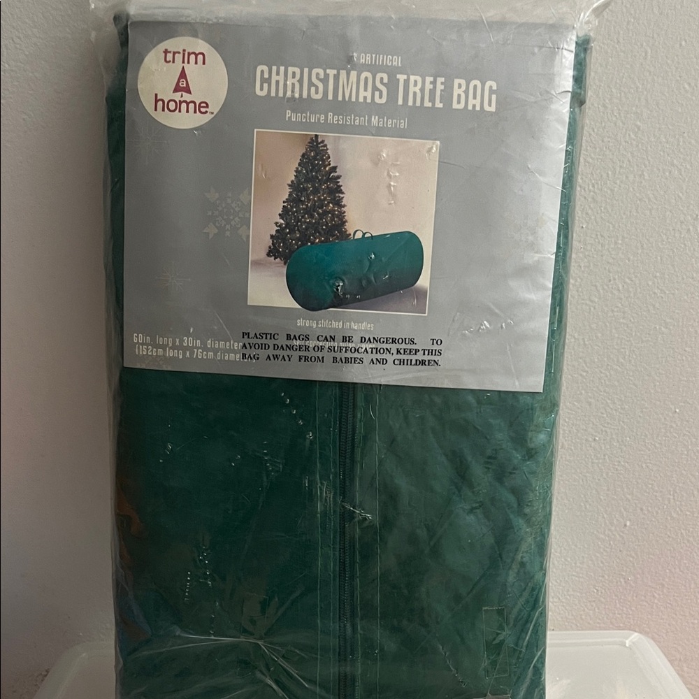 Green Christmas Tree Storage Bag